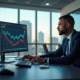 Analyste financier examinant graphiques de change et économie