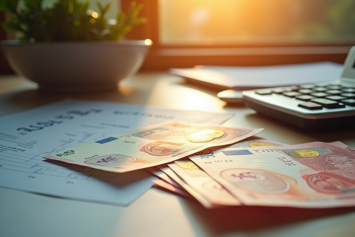 Devises monnaies dollars euros yens tableau et calculatrice