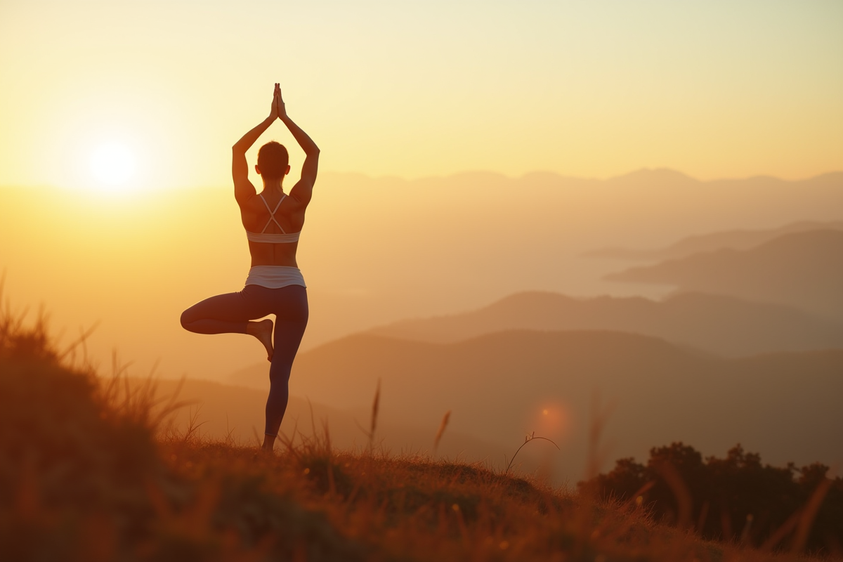 yoga silhouette
