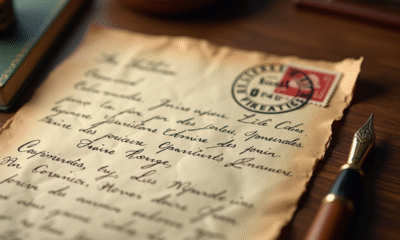 Lettre ancienne avec timbre et code postal de Lille